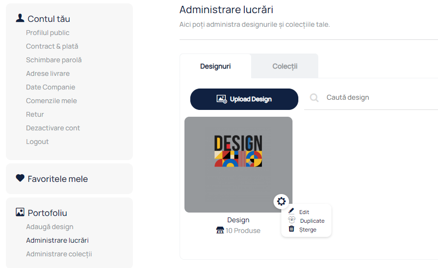 Administrare lucrari